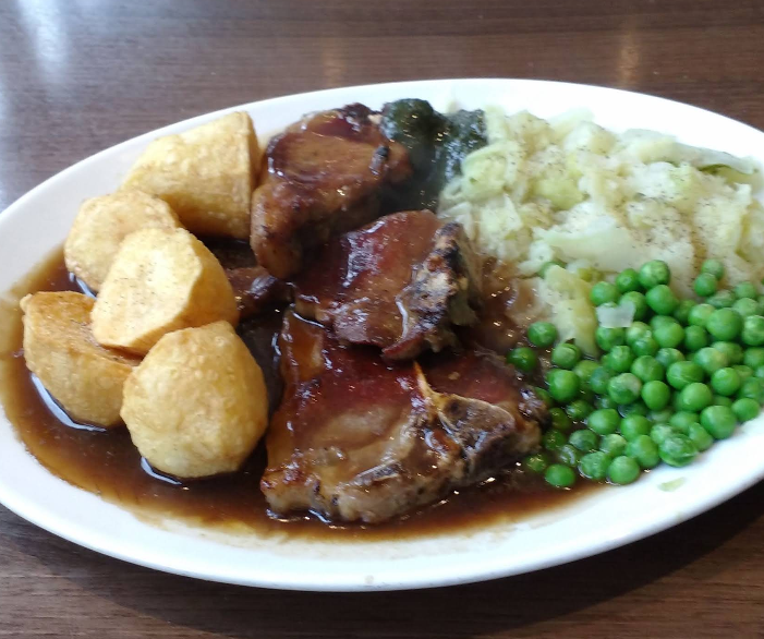 Cafe food plated and ready to serve